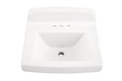 20-1/4 in. Wall Mount Rectangular Vitreous China Bathroom Sink in White
