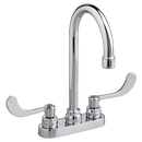 American Standard Polished Chrome Centerset Gooseneck Lavatory Faucet with Double Wristblade Handle (Less Drain) 