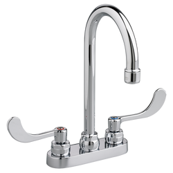 Two Handle Centerset Bathroom Sink Faucet in Polished Chrome