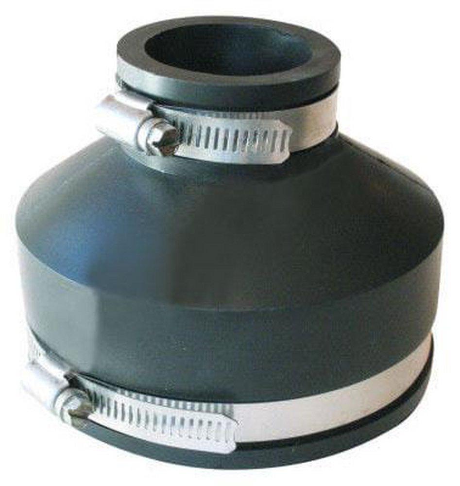 Fernco Clamp Reducing Plastic Coupling with Stainless Steel Band 