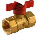 1 in. Brass Threaded T-Handle Gas Ball Valve
