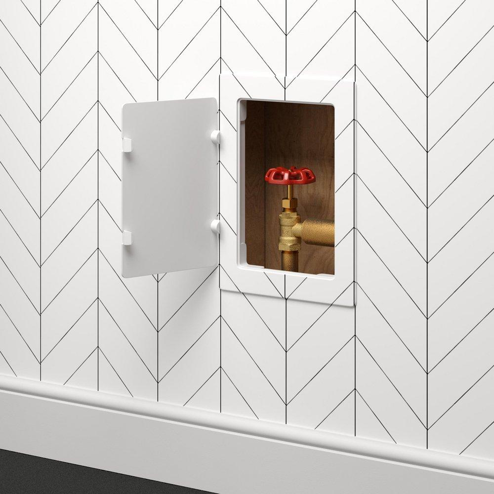 6 x 9 in. Snap-Ease White Plastic Access Panel 