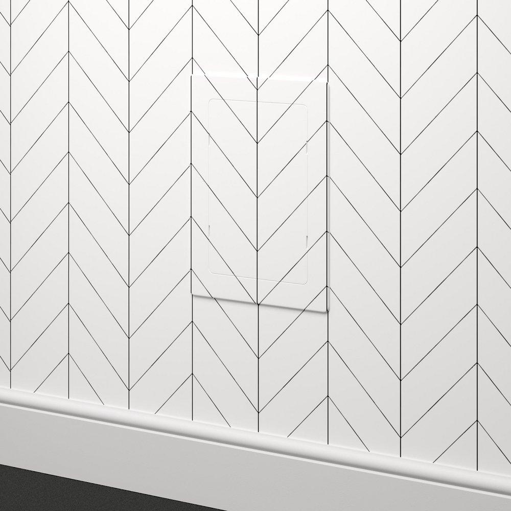6 x 9 in. Snap-Ease White Plastic Access Panel 