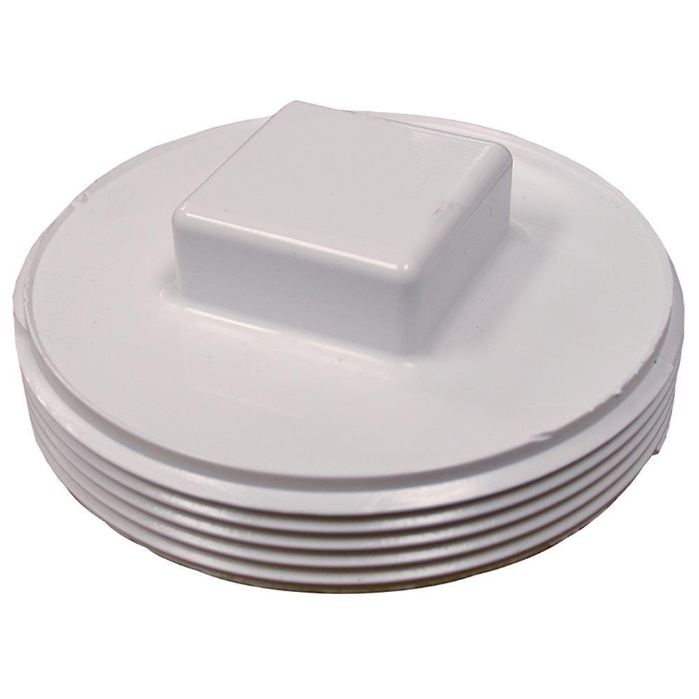Jones Stephens White Threaded Plastic Cleanout 