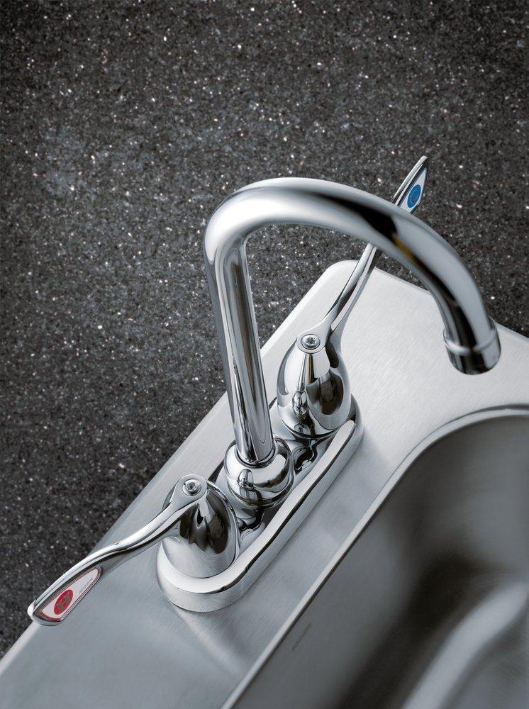 Moen Chrome Two Wristblade Handle Bar Faucet 