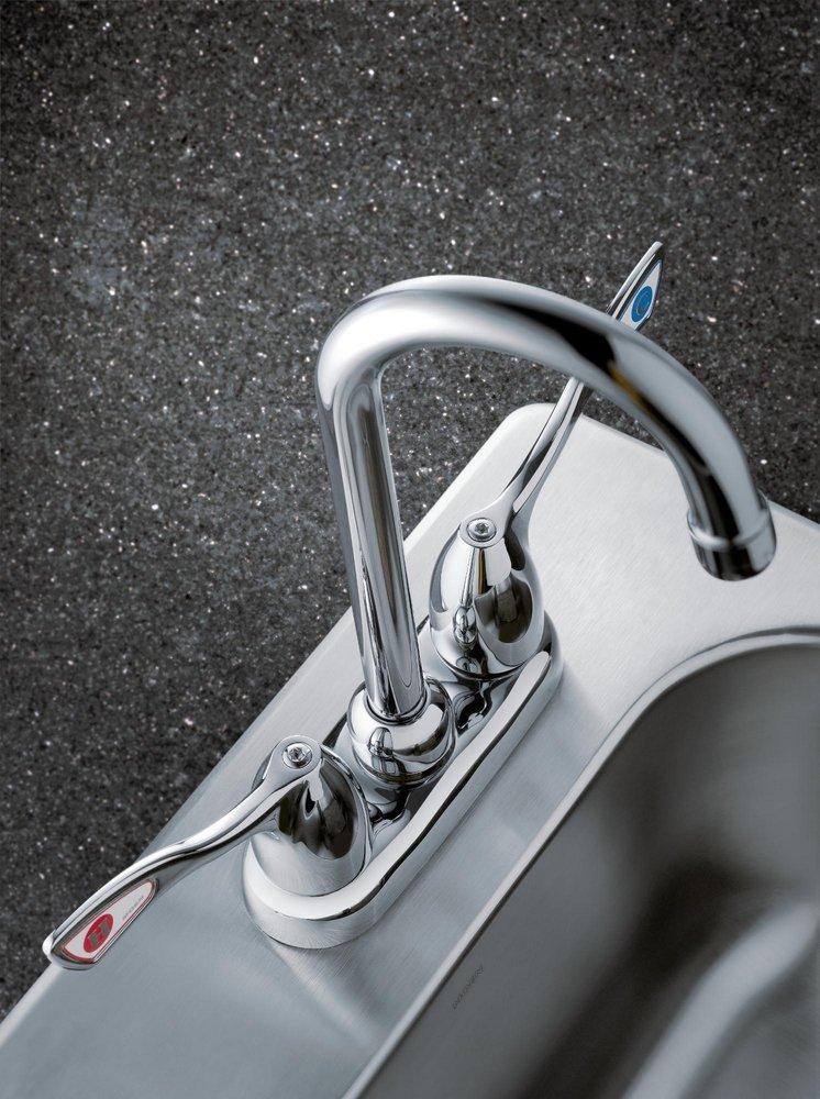 Moen Chrome Two Wristblade Handle Bar Faucet 