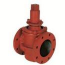 10 in. Cast Iron 265 psi Flanged Worm Gear Plug Valve