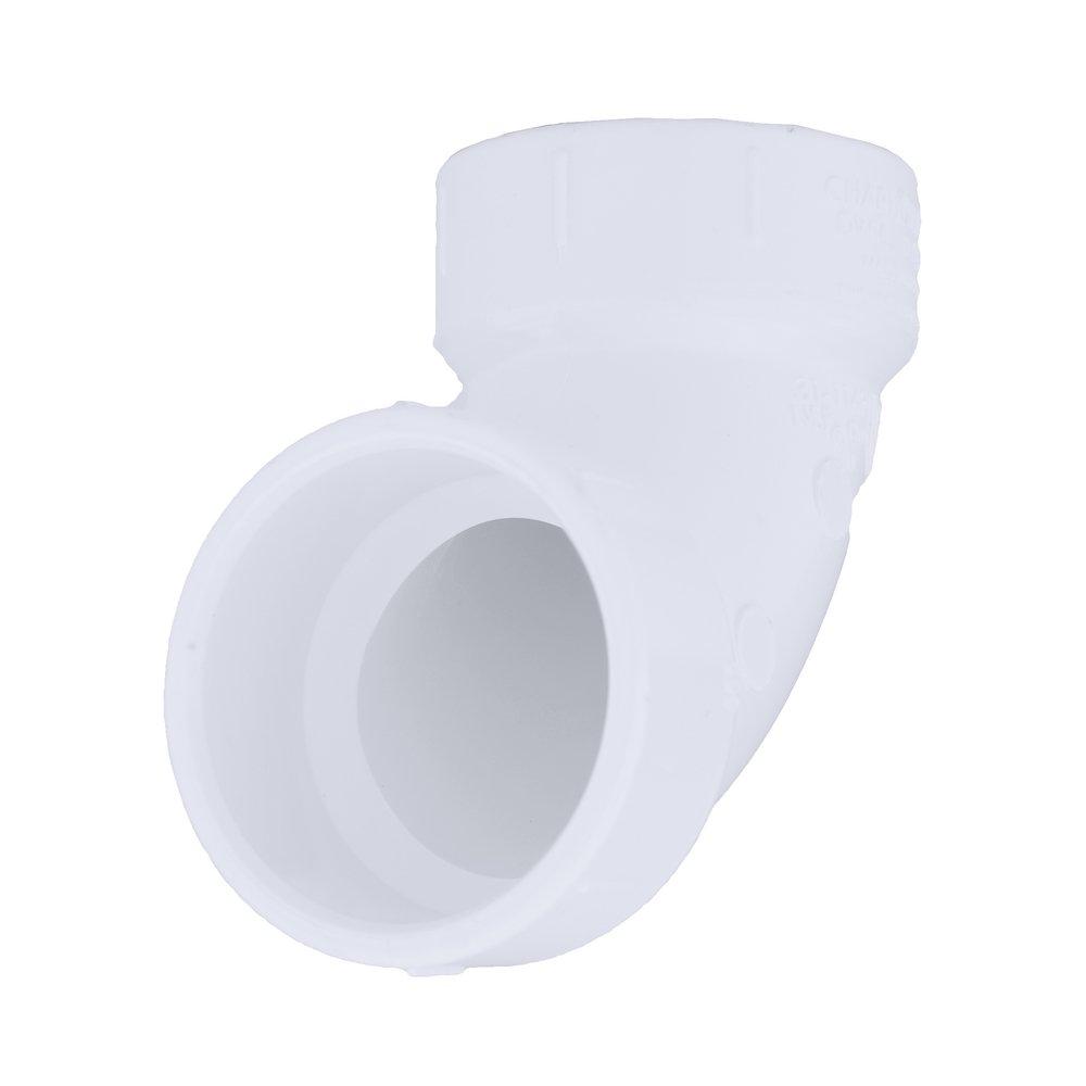 White PVC DWV 90&deg; Elbow 