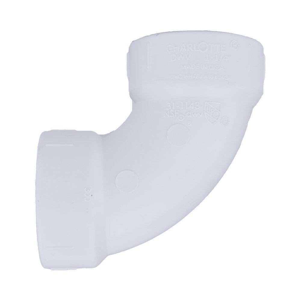 White PVC DWV 90&deg; Elbow 