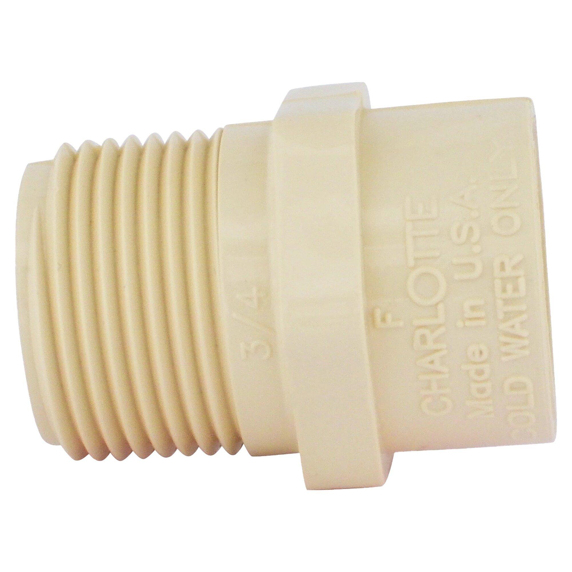 Cream MNPT x Socket Weld CPVC Adapter 