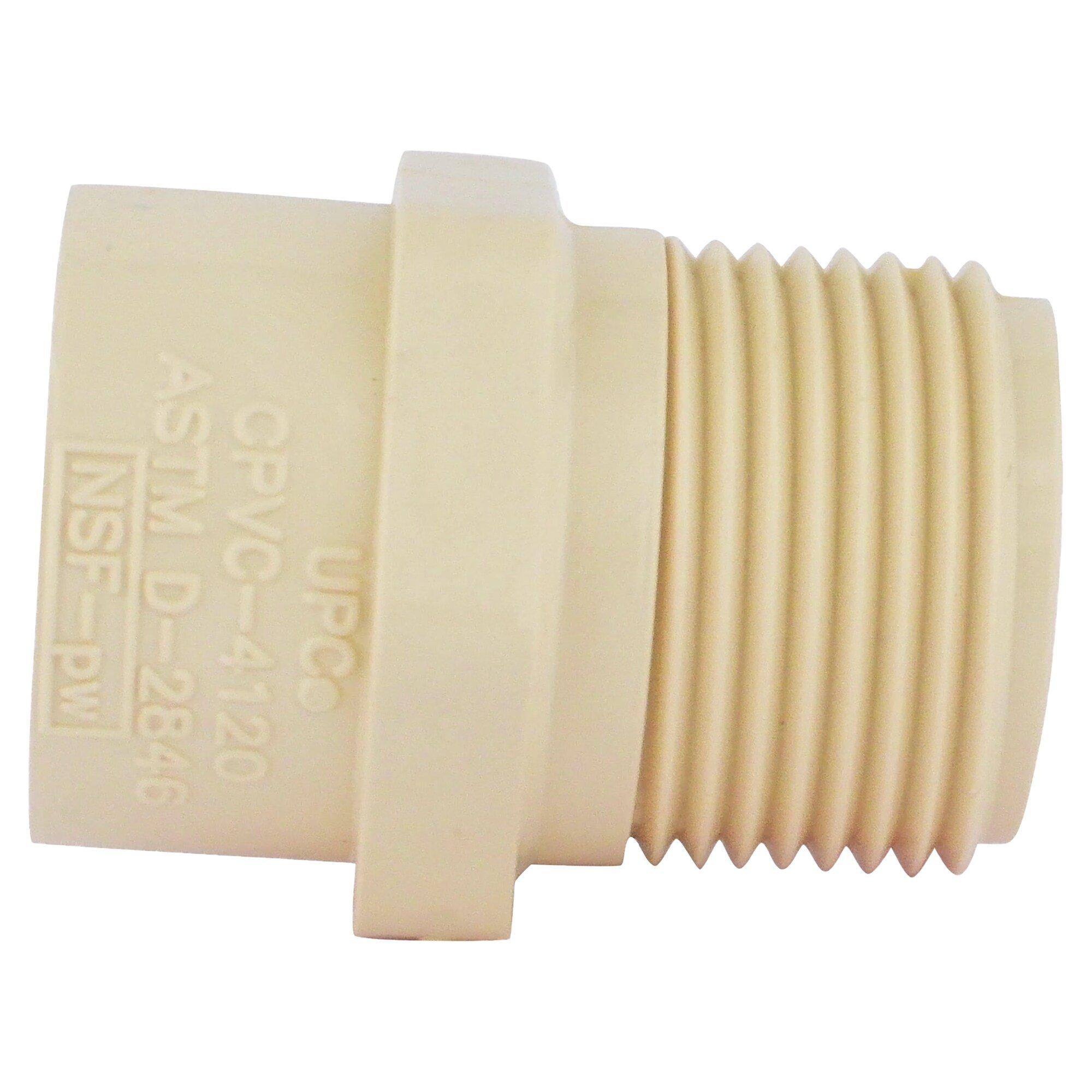 Cream MNPT x Socket Weld CPVC Adapter 