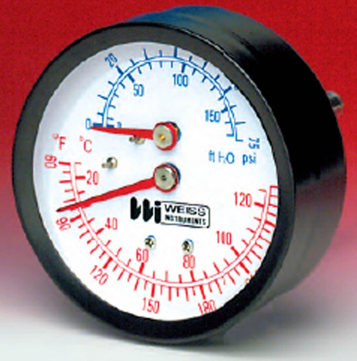 Weiss Instruments Black 2-1/2 x 1/4 x 5-3/5 in. Rear Water Guage 