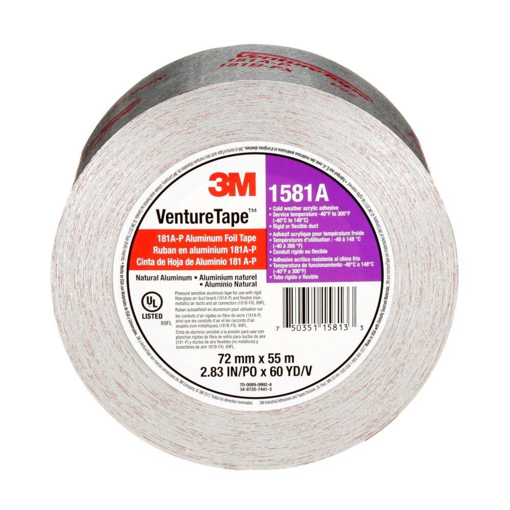 3M&trade; Venture Tape&trade; Silver 60 yd. Silver Aluminum Foil Tape 
