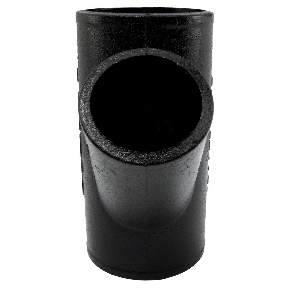 Black No Hub Cast Iron Reducing Wye 