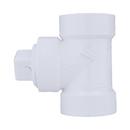 White PVC DWV Cleanout Tee with Plug 