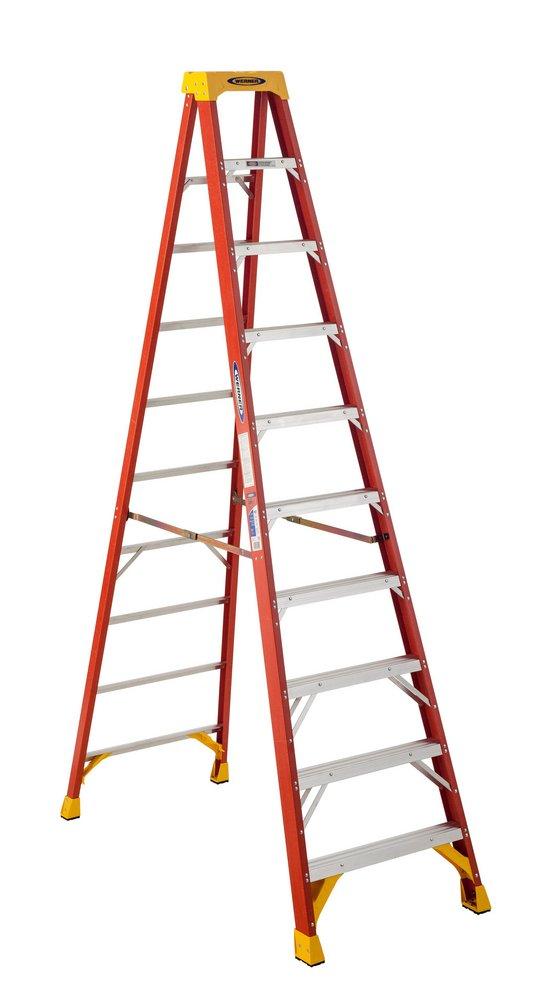 Werner Ladder Orange Fiberglass Step Ladder 