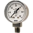 WIKA Stainless Steel 2 Stainless Steel 0-100# 1/4 Center Back Mount Gauge 