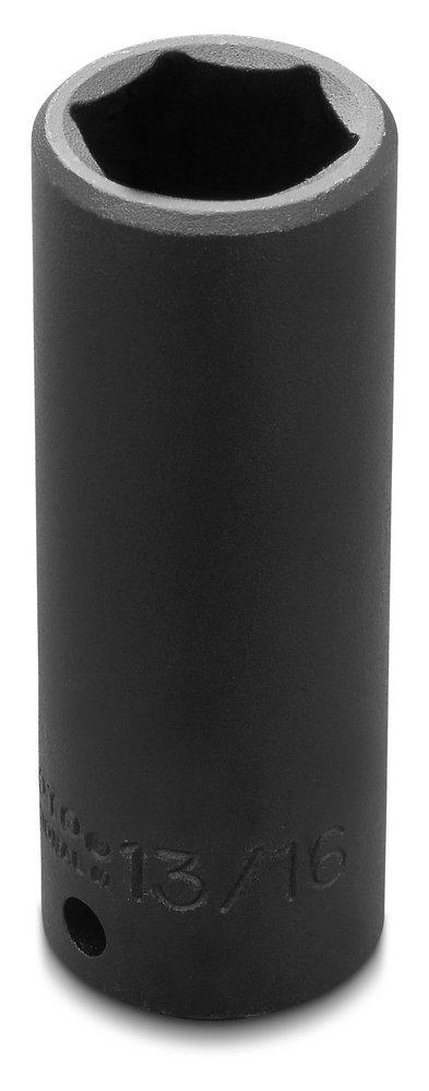 Stanley-Proto Black Oxide 1/2 in. Drive 6 Point Deep Impact Socket 