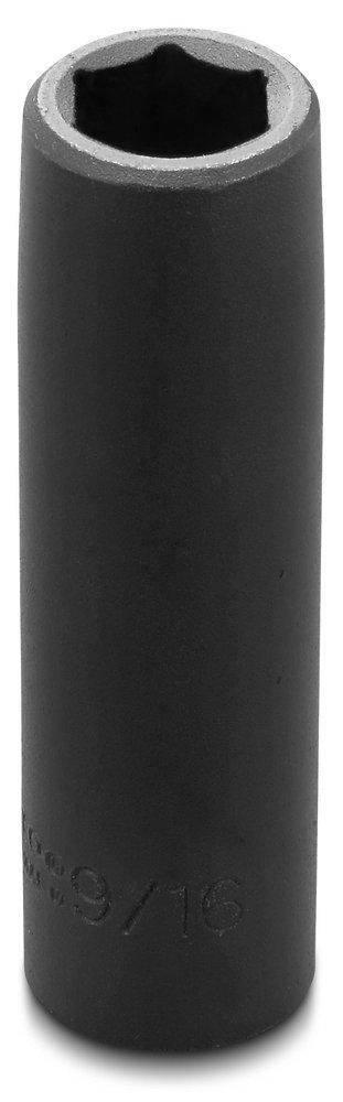 Stanley-Proto Black Oxide 1/2 in. Drive 6 Point Deep Impact Socket 