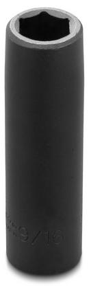 Stanley-Proto Black Oxide 1/2 in. Drive 6 Point Deep Impact Socket 