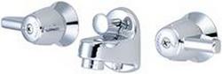 Two Handle Wall Mount Widespread Bathroom Sink Faucet in Polished Chrome