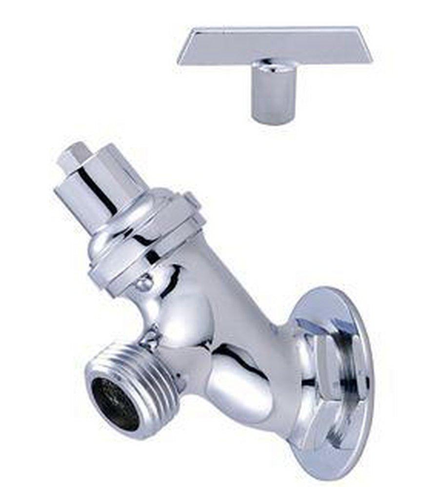 Central Brass Polished Chrome Brass Sillcock 