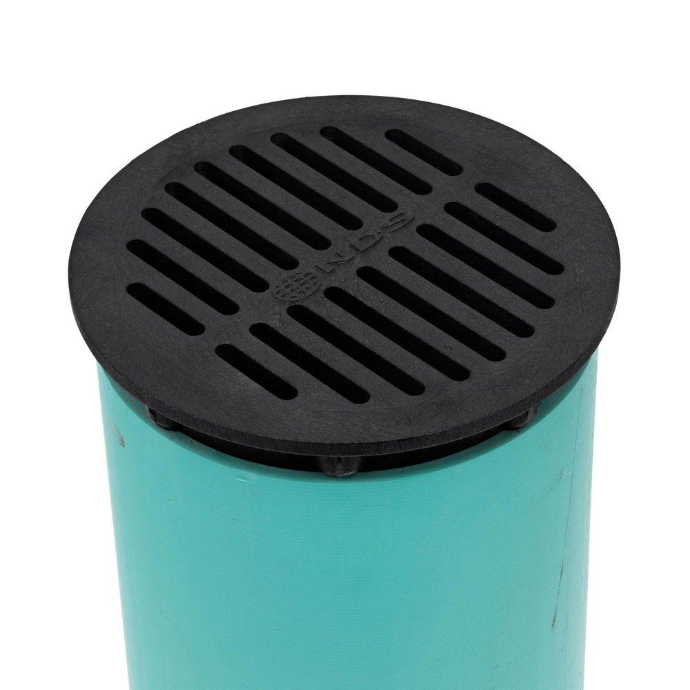 NDS Black 6 in. Round Plastic Grate 