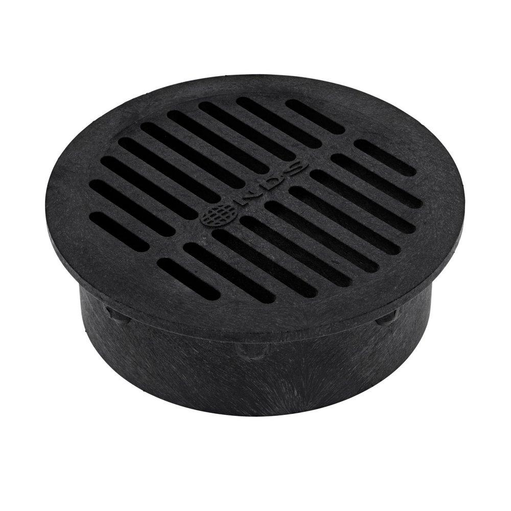 NDS Black 6 in. Round Plastic Grate 