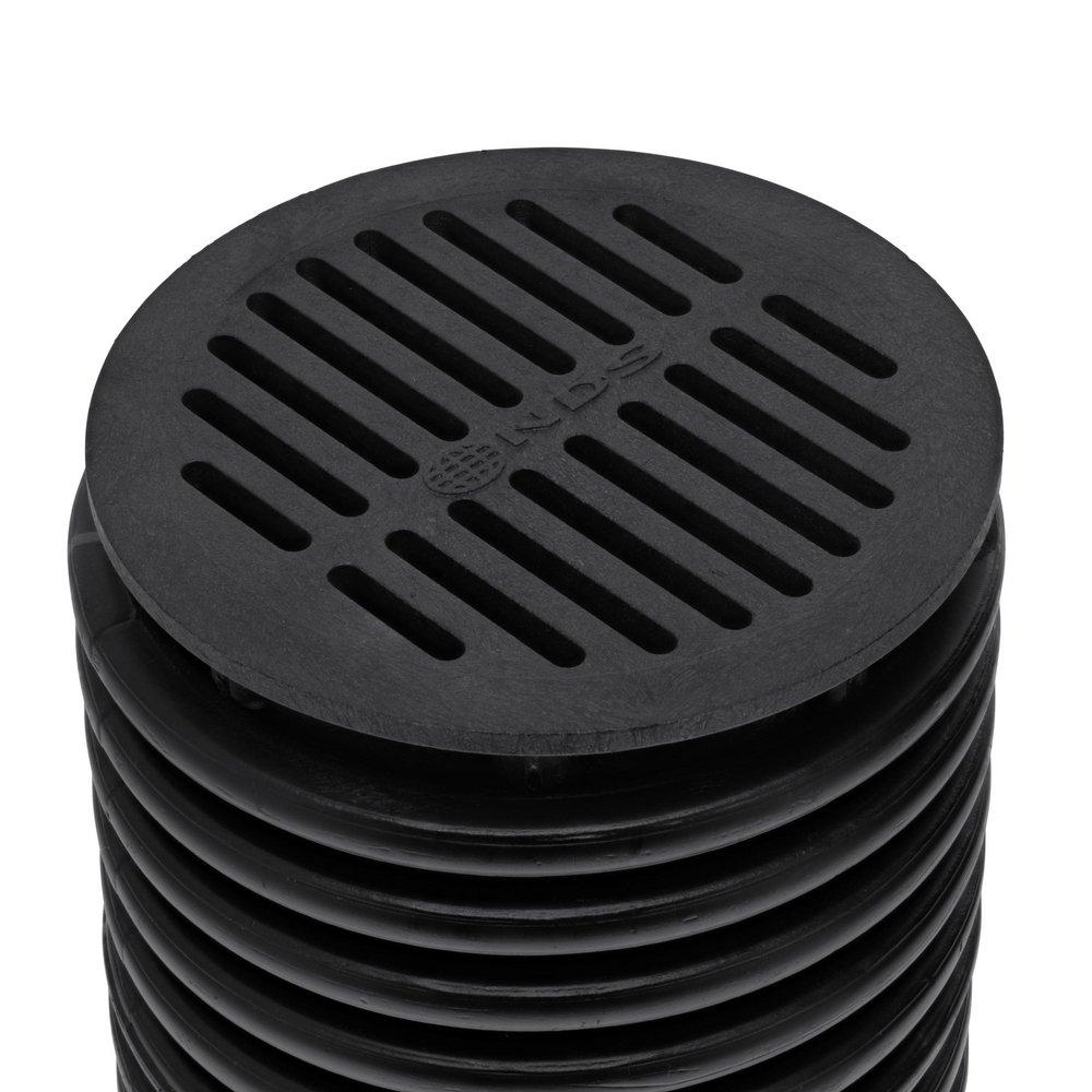 NDS Black 6 in. Round Plastic Grate 