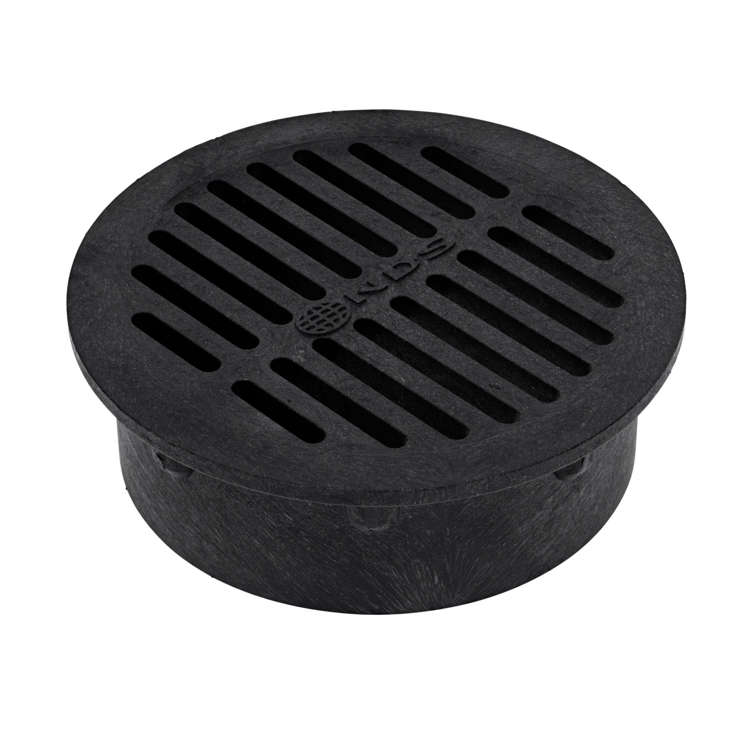 NDS Black 6 in. Round Plastic Grate 