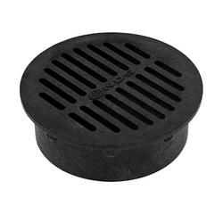 6 in. Round Plastic Grate in Black