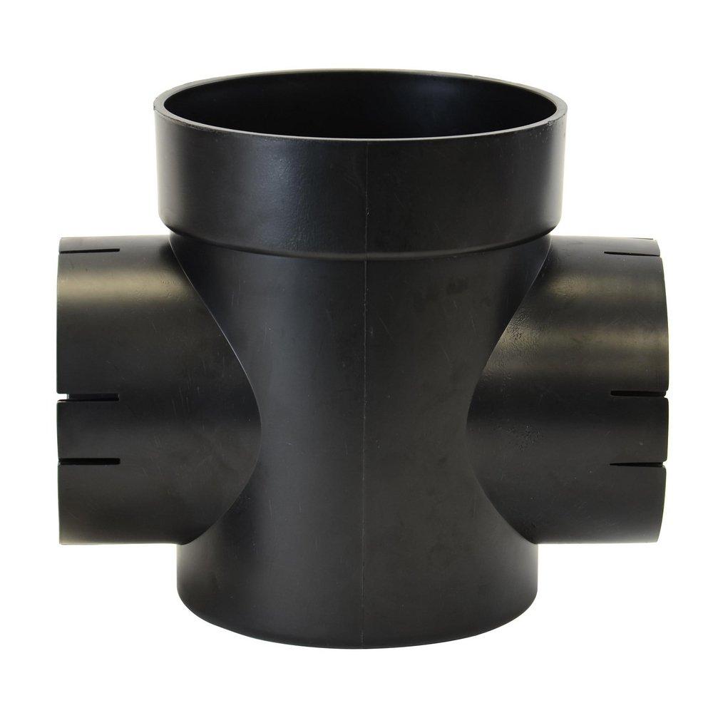 NDS Black 6 in. Spee-D Basin with Open Right Double Outlet 