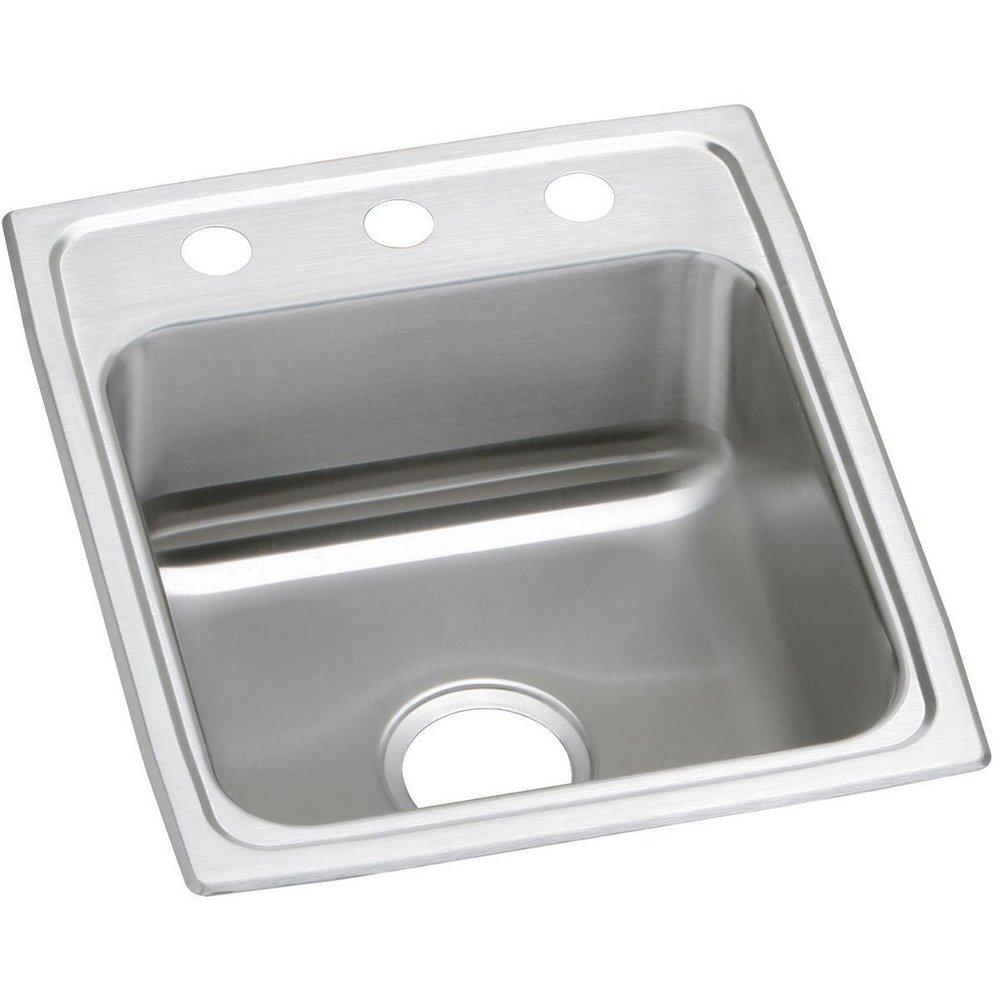 Elkay Lustrous Satin 17 x 20 in. Stainless Steel Single Bowl Drop-in Kitchen Sink in Brushed Satin 