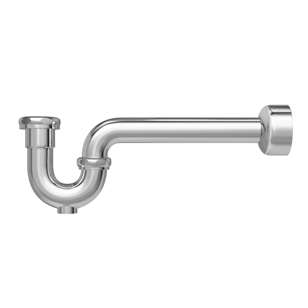 PROFLO&reg; Chrome Adjustable Tubular Brass P-Trap with Semi-Cast Body with Cleanout 