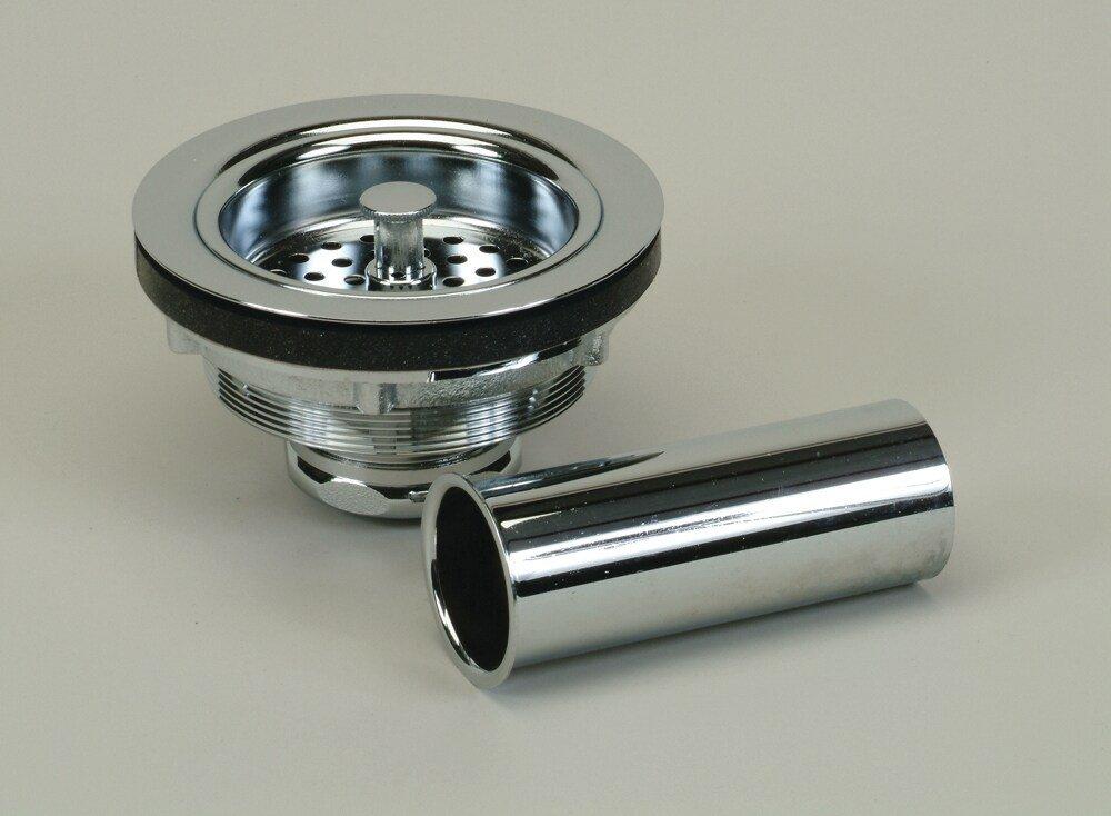 PROFLO&reg; Chrome Plated 3 in. Basket Strainer 