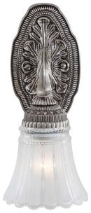 Minka Lavery Brushed Nickel 100W 1-Light Bath Bar Wall Light with Etched and Clear Glass 