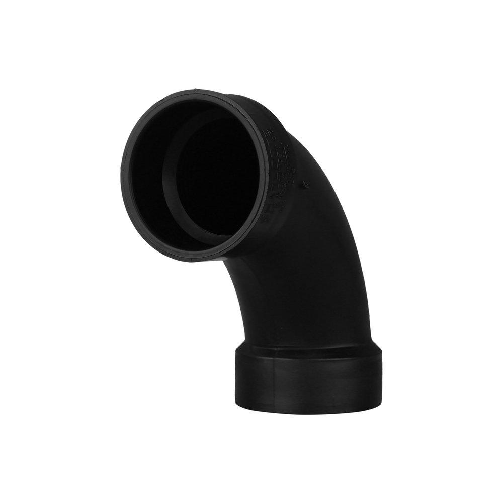 Black ABS DWV Long Turn 90&deg; Elbow 