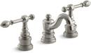 Widespread Lavatory Faucet with Lever Handle in Vibrant Brushed Nickel