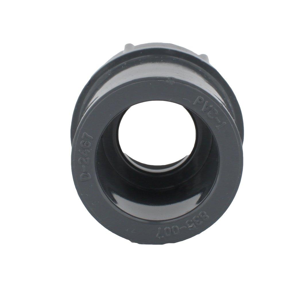 Dark Grey PVC Schedule 80 Female Adapter 