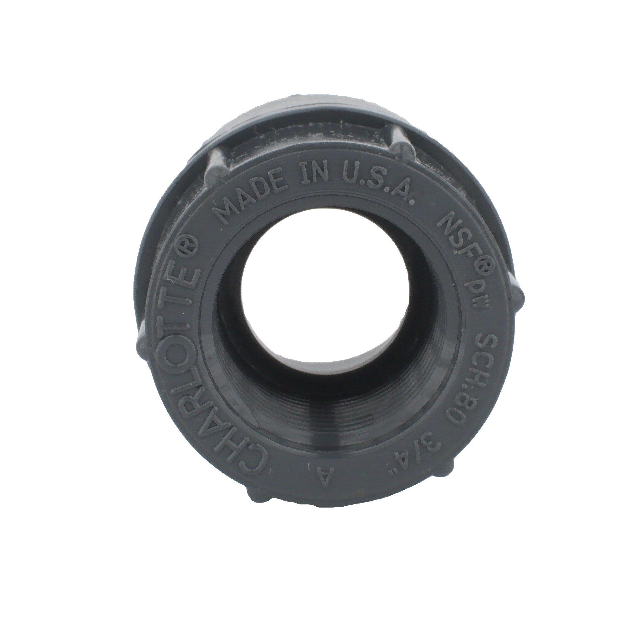 Dark Grey Socket Weld x FNPT PVC Adapter 