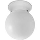 60W 1-Light Ceiling Fixture in White