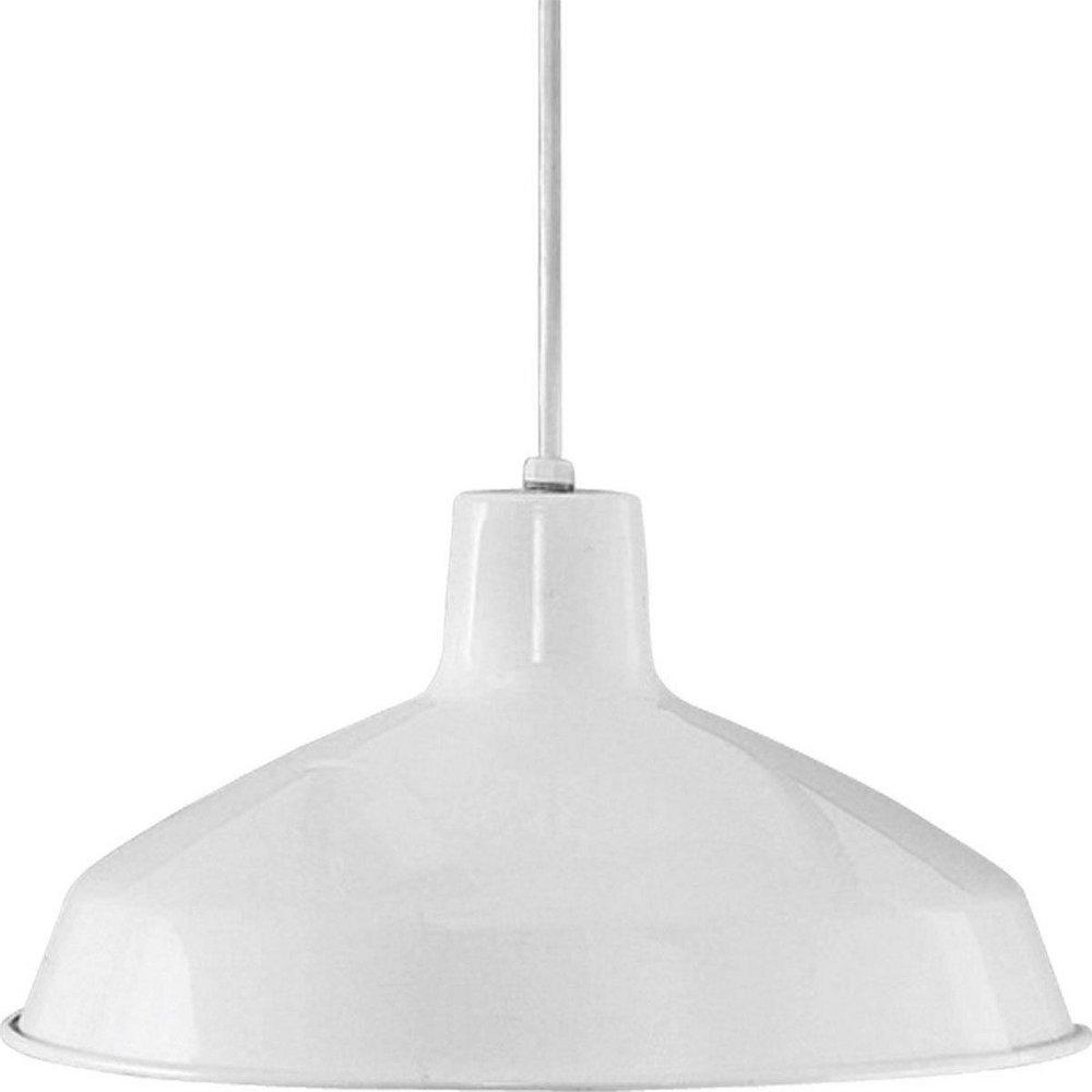 Progress Lighting White 7-1/2 in. 150W 1-Light Pendant 