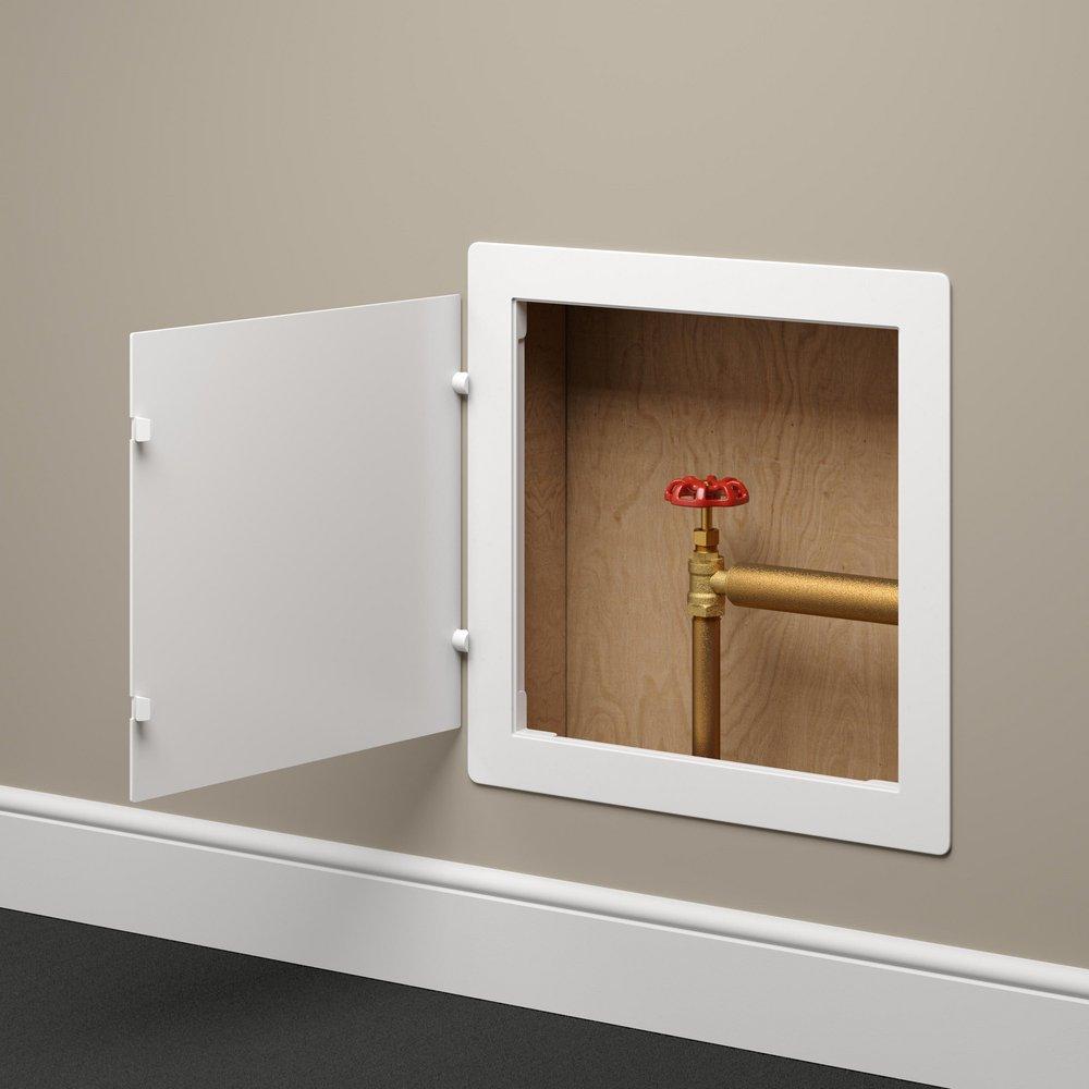 Jones Stephens White 14 in. Snap-Ease ABS Access Panel 