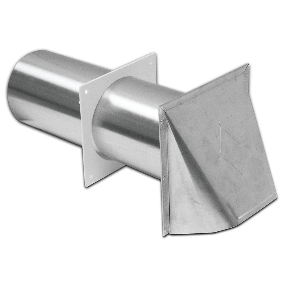 Lambro White 4 in. Dryer Vent Hood Aluminum and Plastic 