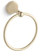 Round Closed Towel Ring in Vibrant French Gold