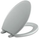 Elongated Closed Front Toilet Seat with Cover in Ice Grey