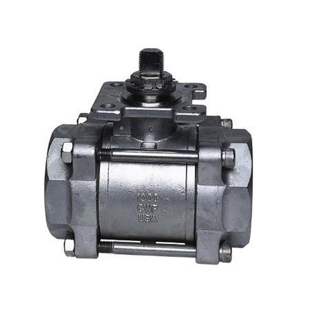 1-1/2 Stainless Steel 1000# Threaded 3 Piece Full Port BV 