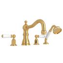 California Energy Commission Registered 2.0 2 Handle Lever Deck Mount Roman Tub Faucet and Hand Shower