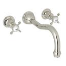 20 gpm Tub Filler with Double Cross Handle in Polished Nickel