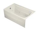 60 in. x 36 in. Whirlpool Alcove Bathtub with Left Drain in Biscuit